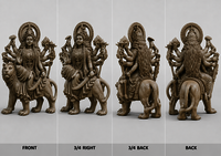 Fiber Durga Mata Statue - Design Type: Traditional