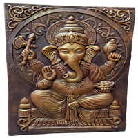 Frp Ganesh Ji Statue - Color: Brown