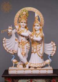 Marble Radha Krishna Statue
