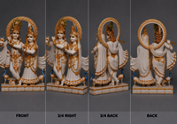 Marble Radha Krishna Statue - Design Type: Traditional