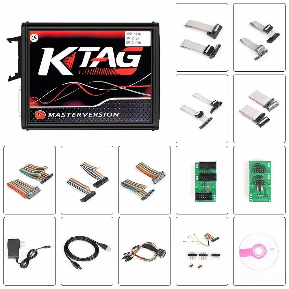 Ktag Ecu Programming - Color: Black With Red Accents On The Housing And Connectors