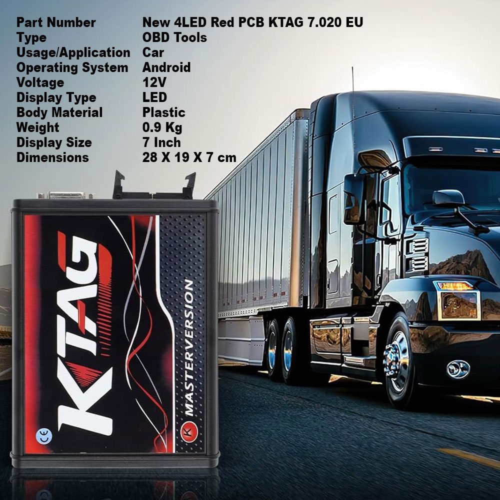 Ktag Ecu Programming - Color: Black With Red Accents On The Housing And Connectors