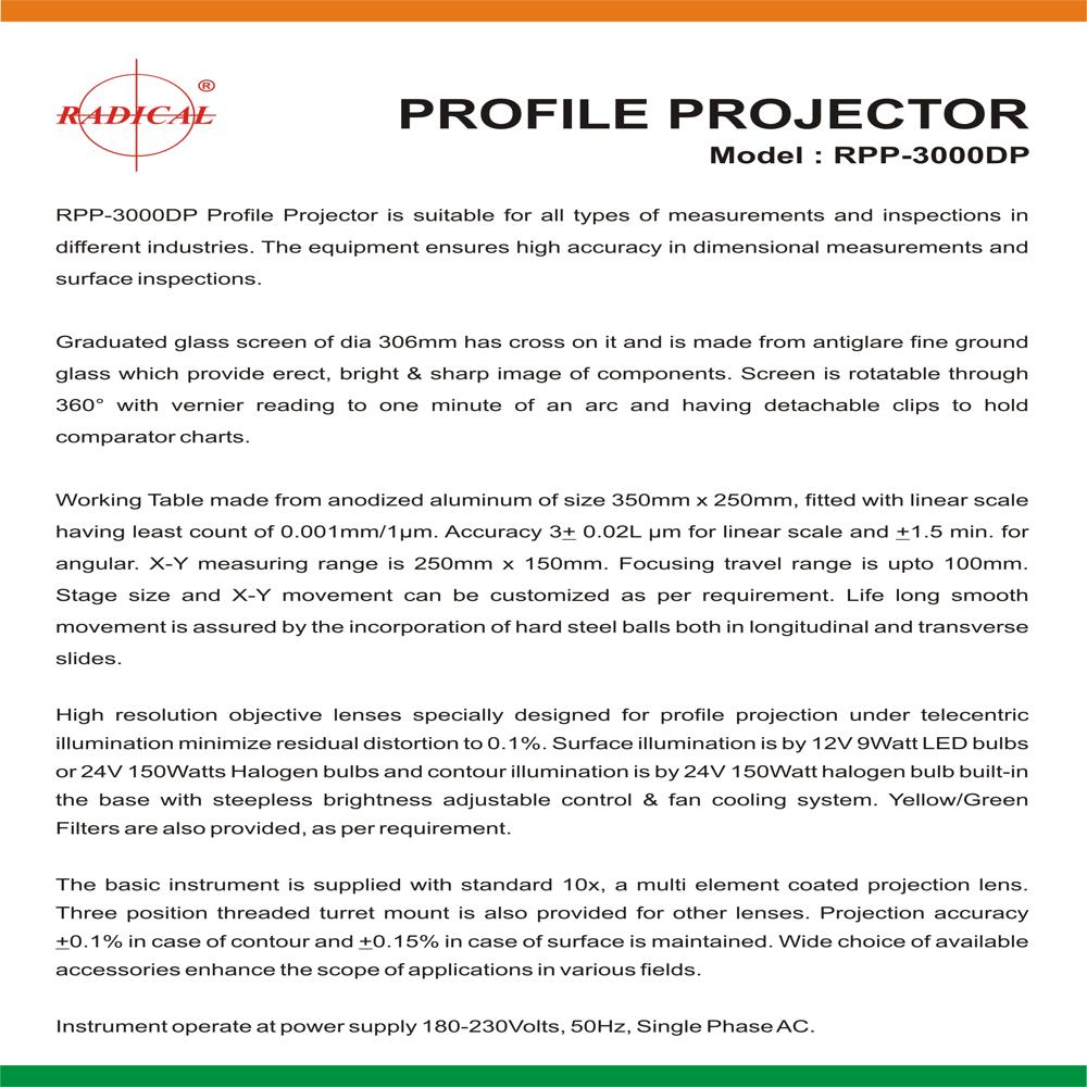 Profile Projector RPP-3000DP