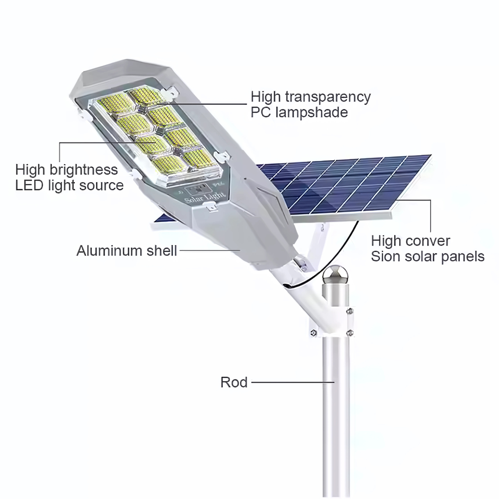 Solar HAWK 500W Semi-Integrated Street Light