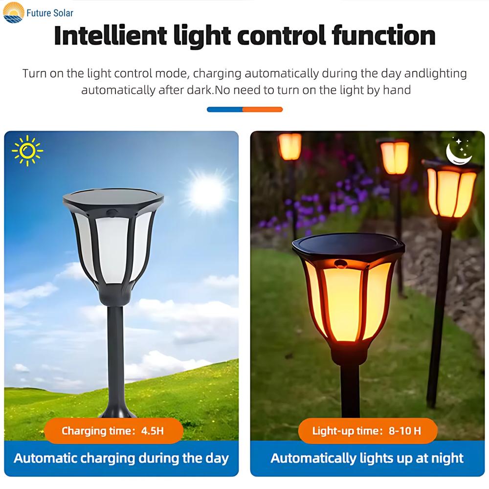 LED Solar Torch Garden Light For Outdoor