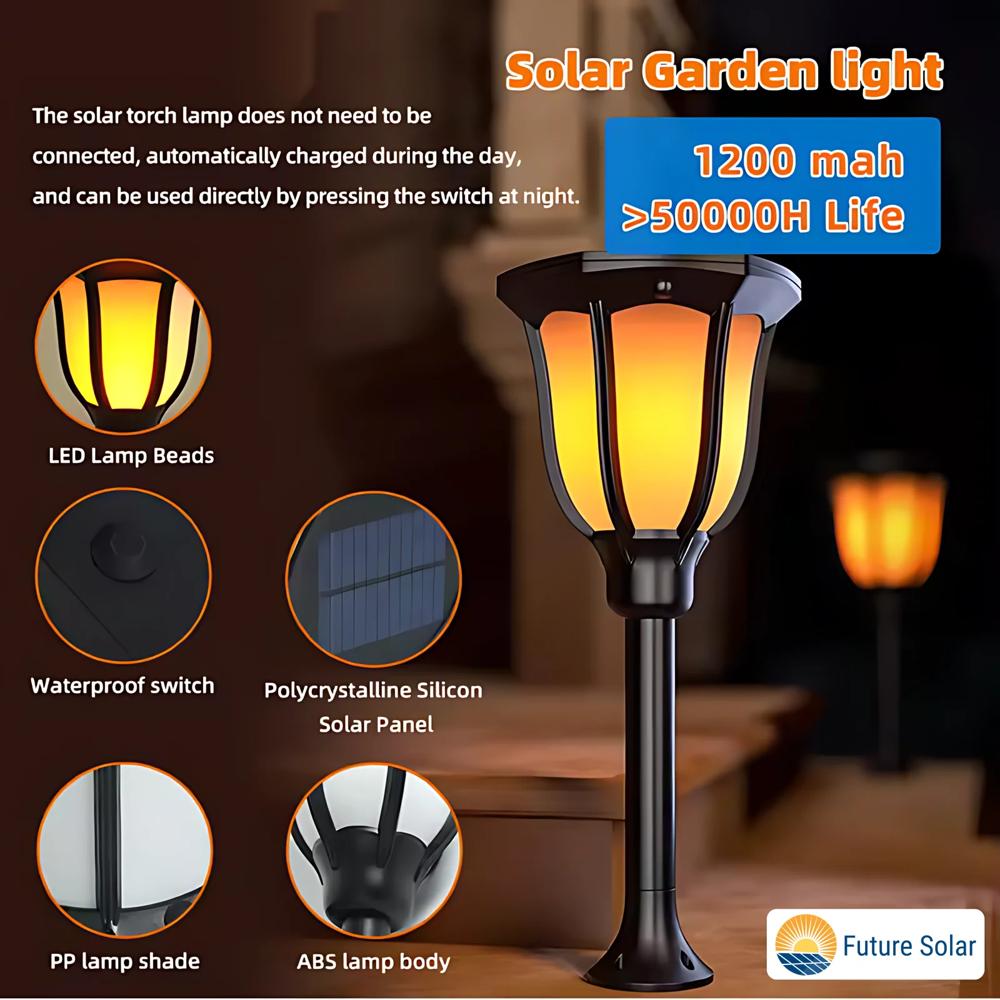 LED Solar Torch Garden Light For Outdoor