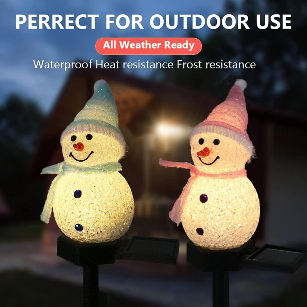 Solar Snowman Garden Light