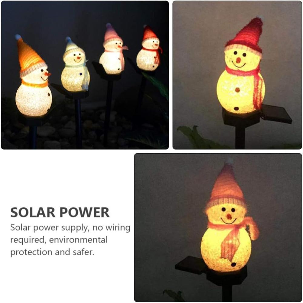 Solar Snowman Garden Light