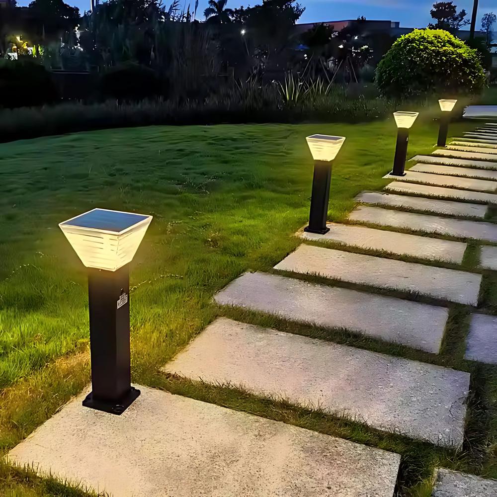 Modern Solar Garden Bollard Light