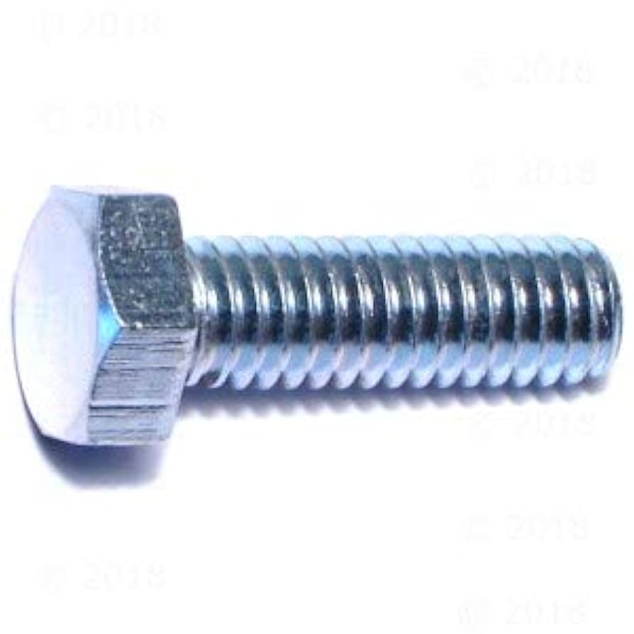 Ms Full Thread Zinc Plate Hex Bolt - Color: Whie/trivalent Blue/yellow/green Passivated