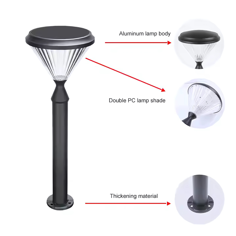 Premium Solar Bollard Light for Pathway