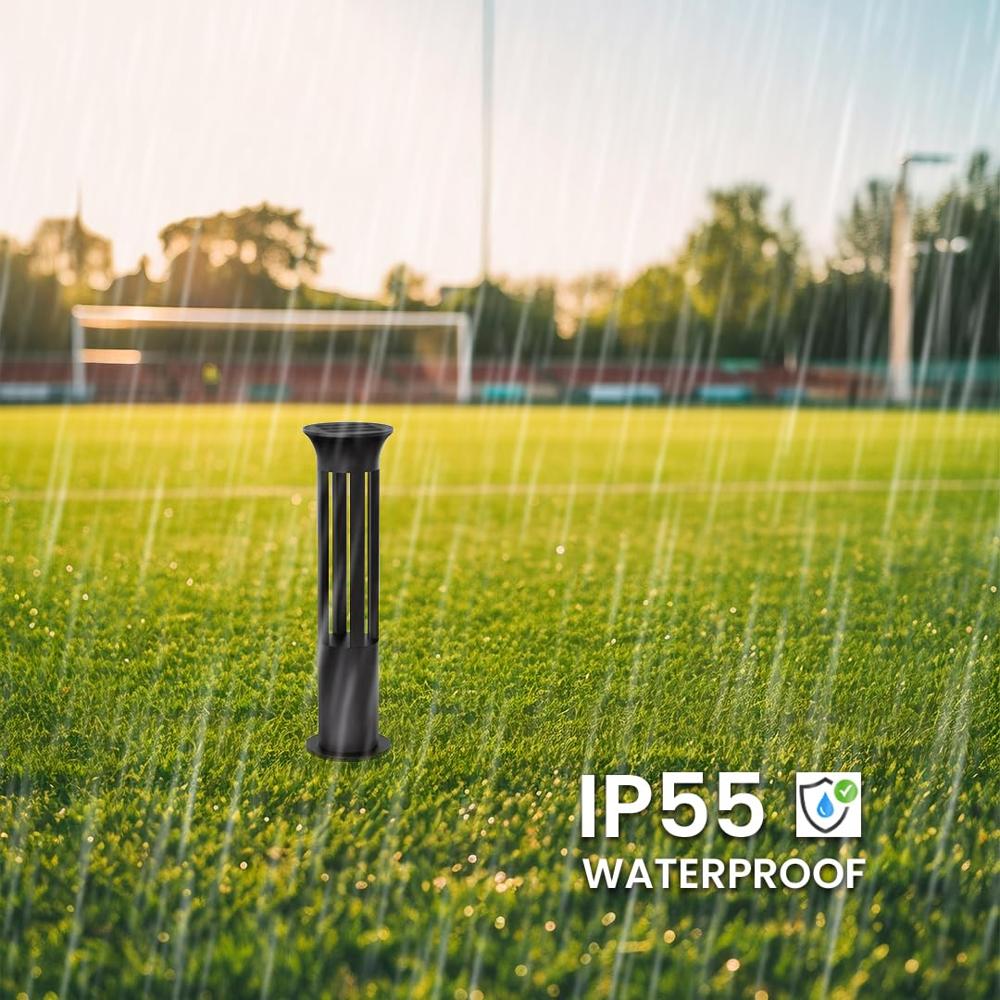 Solar-Powered Round Bollard Lawn Waterproof Light