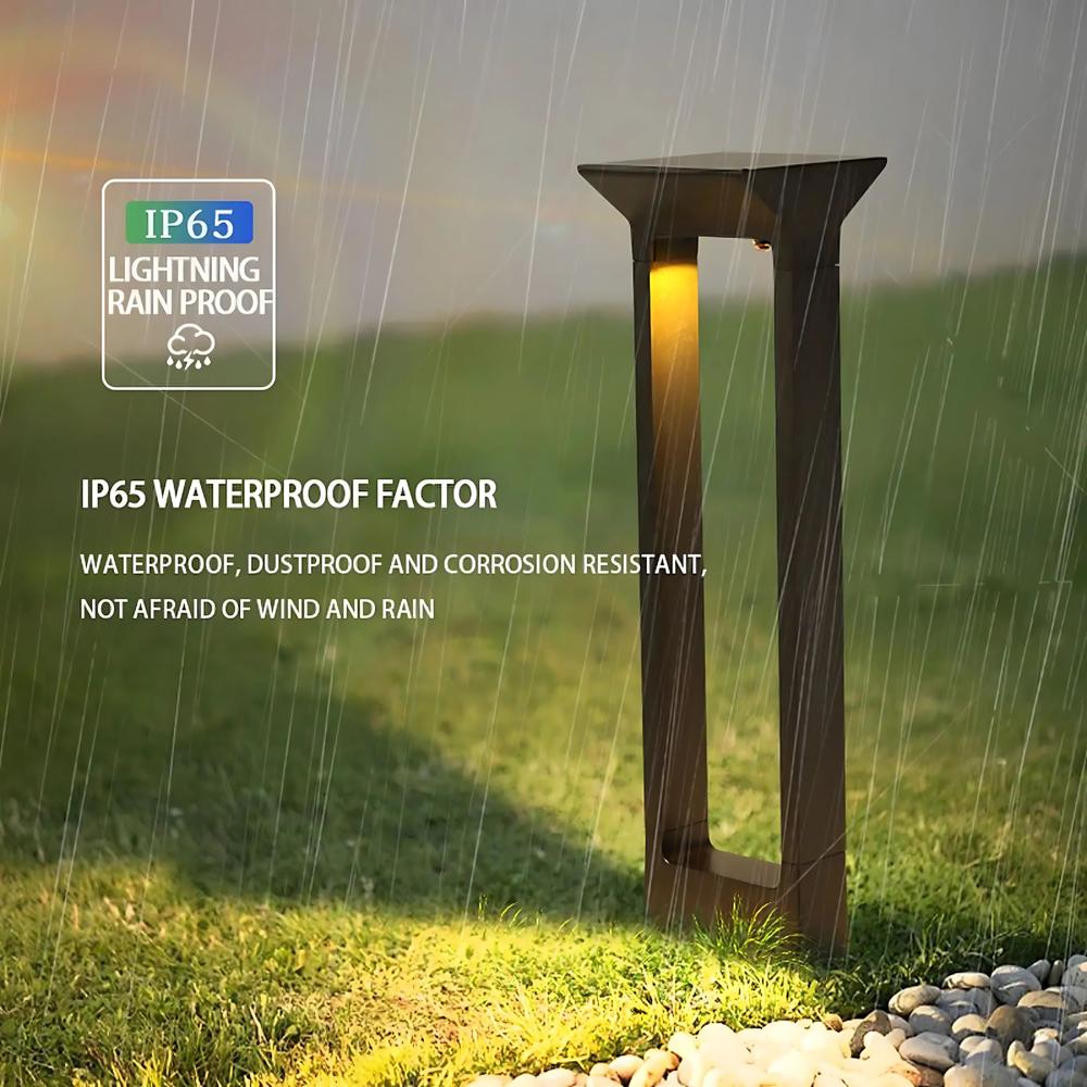 Modern Solar Lawn Bollard Light