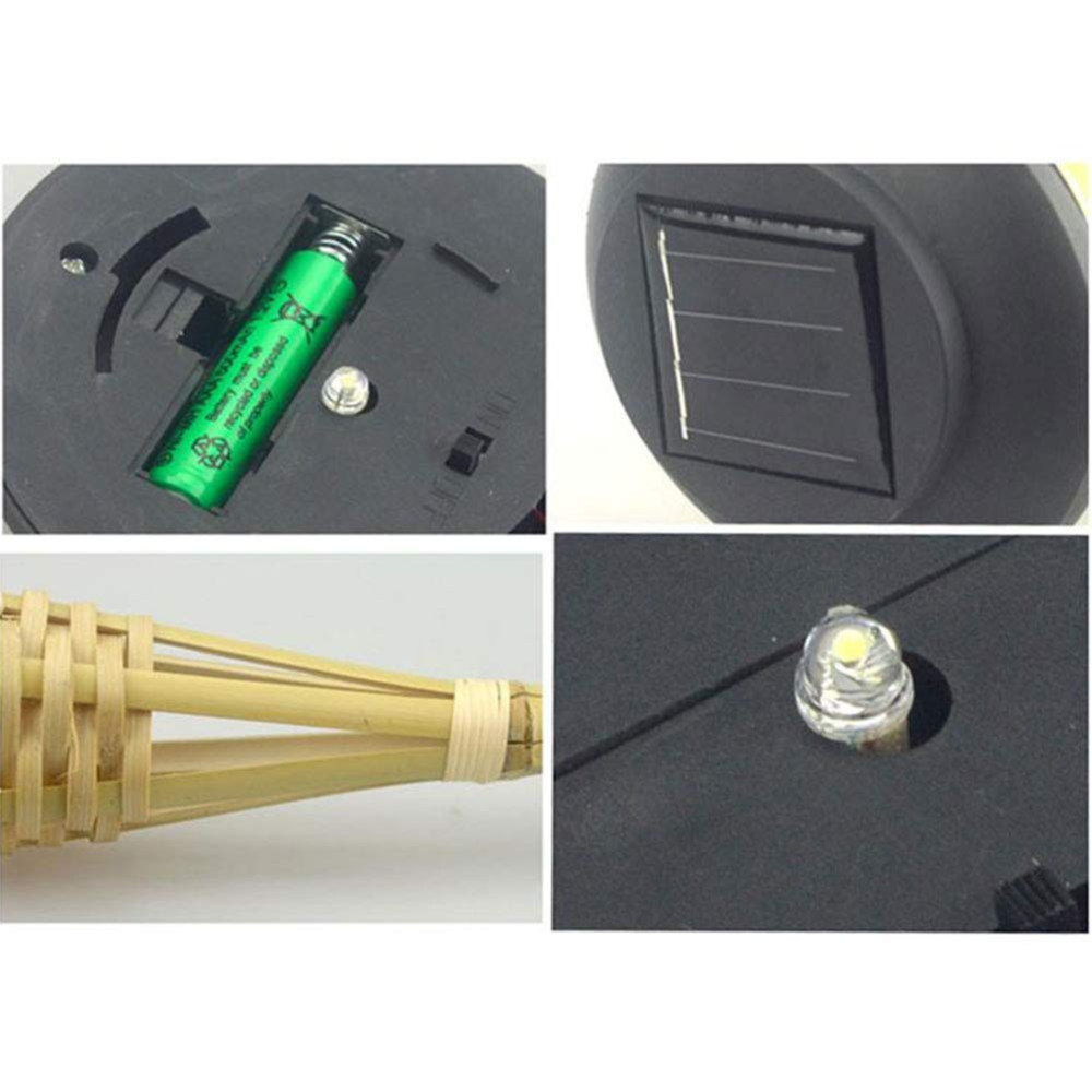 Solar Bamboo Tiki Torch Light