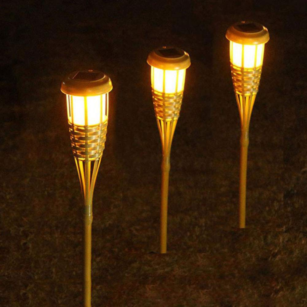 Solar Bamboo Tiki Torch Light - Efficiency: 89%