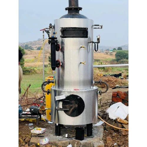 Vertical Steam Boiler - Color: Silver