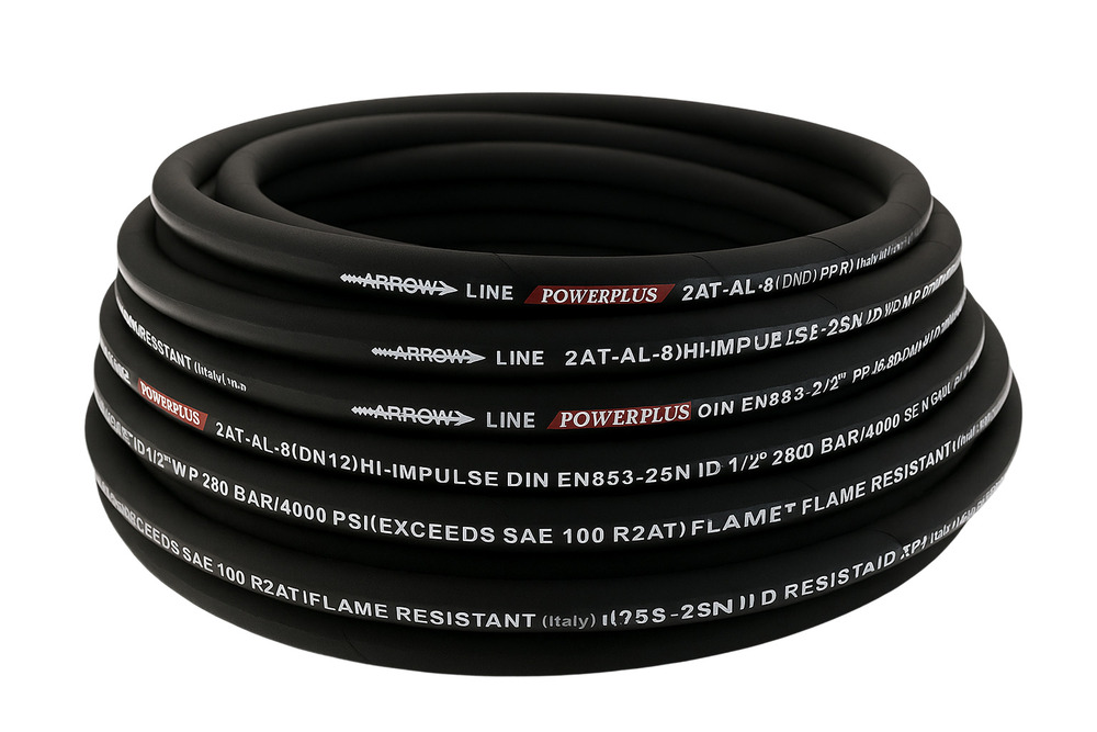 Rubber Hydraulic Hose - Color: Black