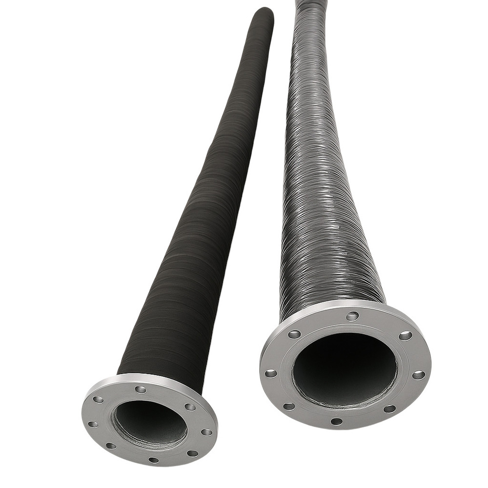 Rubber Water Discharge Hose - Color: Black