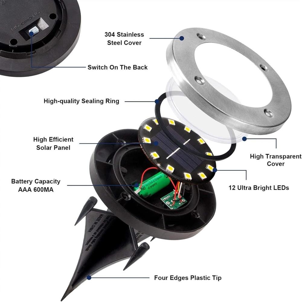 Solar In-Ground Disk Light