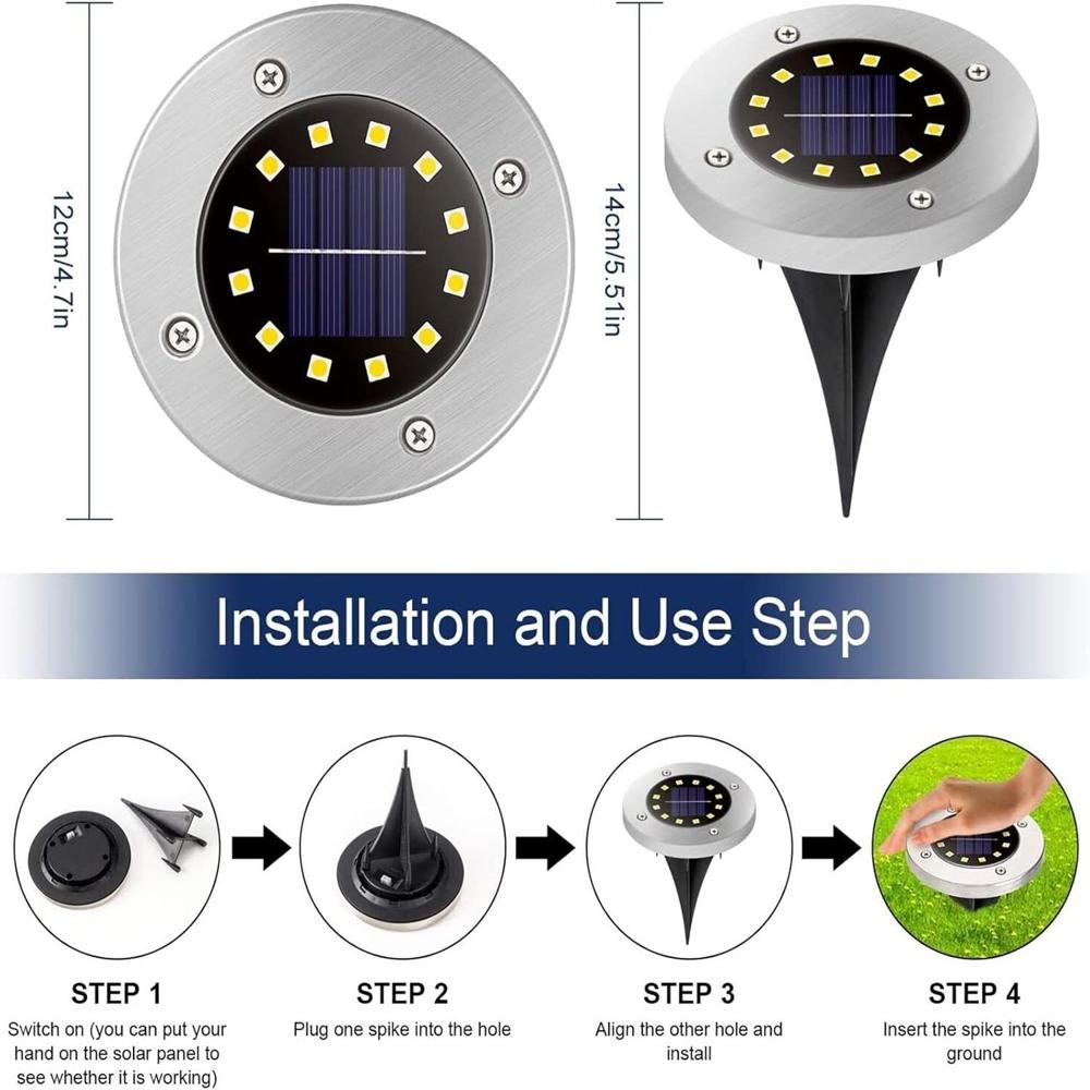 Solar In-Ground Disk Light
