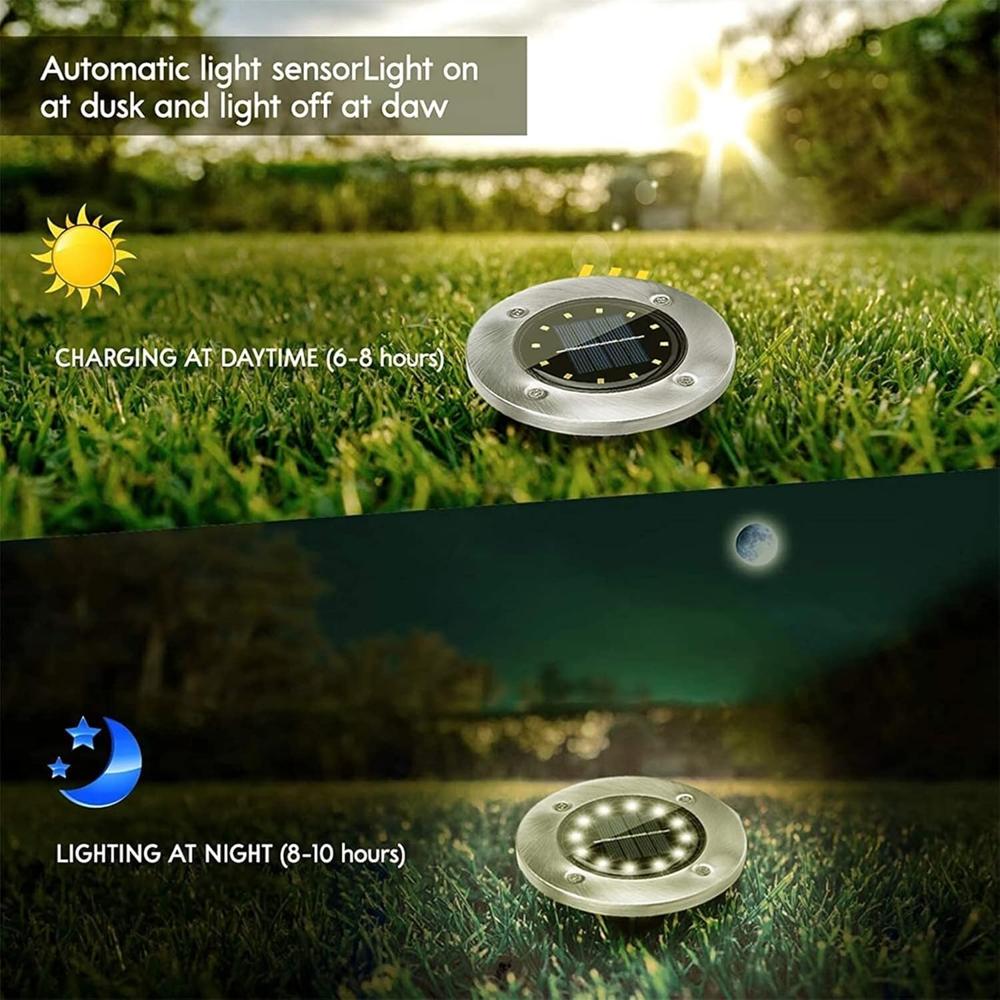 Solar In-Ground Disk Light