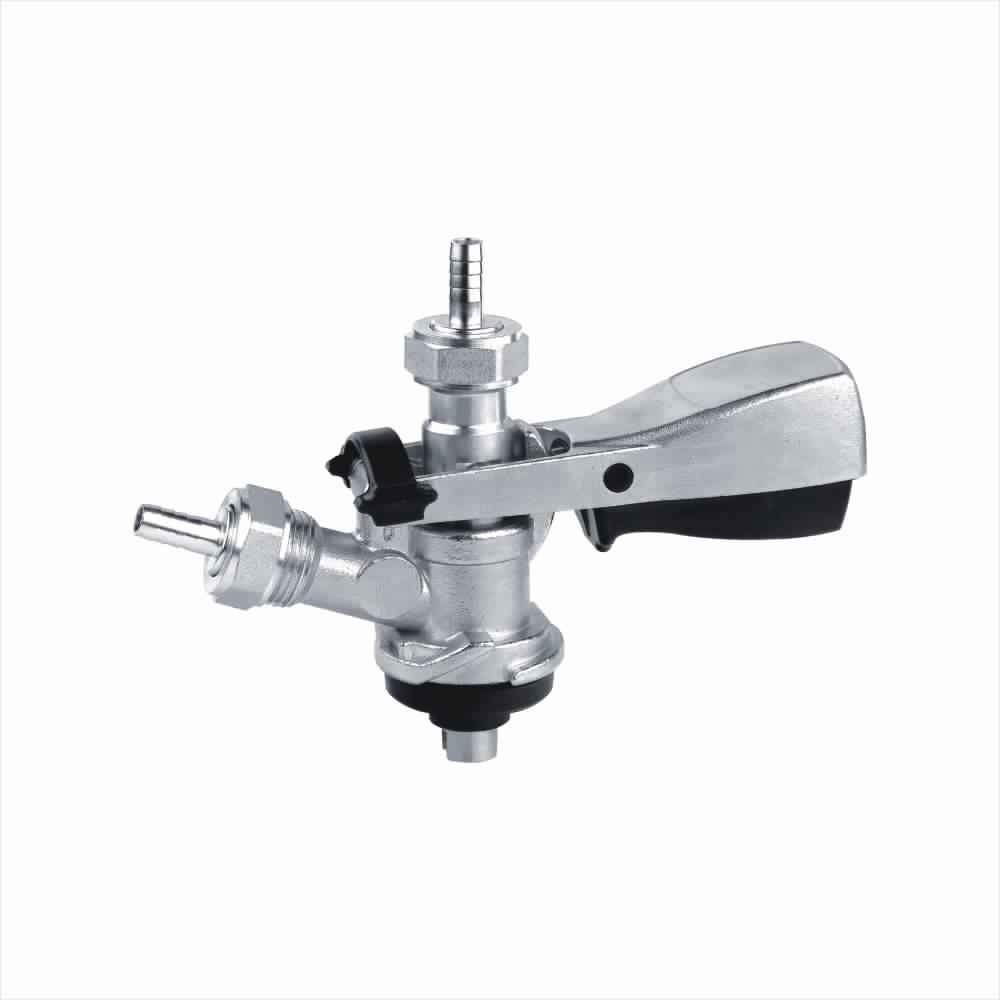 D Type Beer Keg Coupler - Color: Silver
