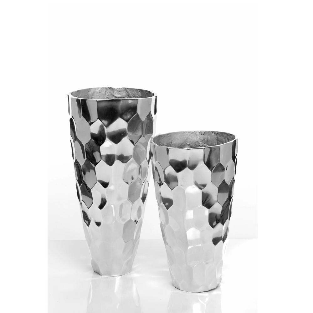 Tall Tumbler Shape Aluminium and Stainless Steel Metal Flower Vase and Flower Pot