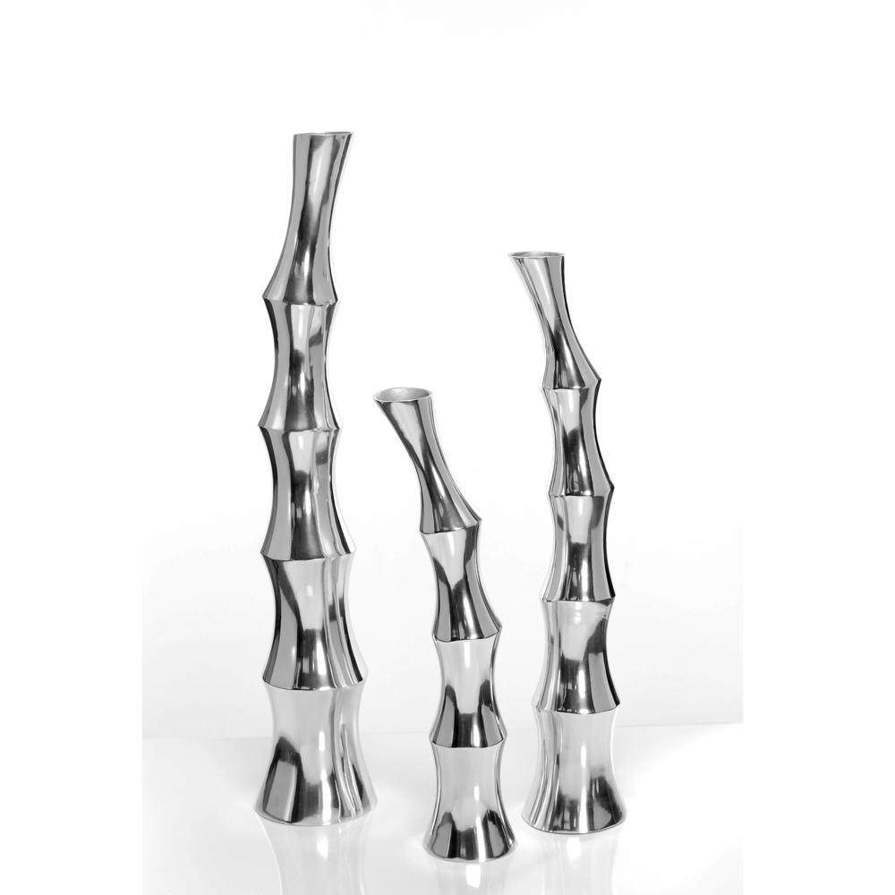 Tall Tumbler Shape Aluminium And Stainless Steel Metal Flower Vase And Flower Pot