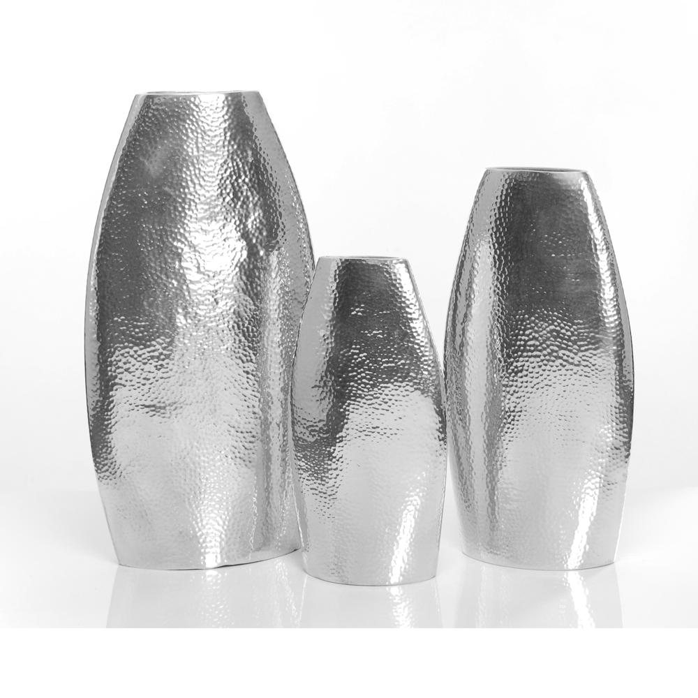 Tall Tumbler Shape Aluminium And Stainless Steel Metal Flower Vase And Flower Pot