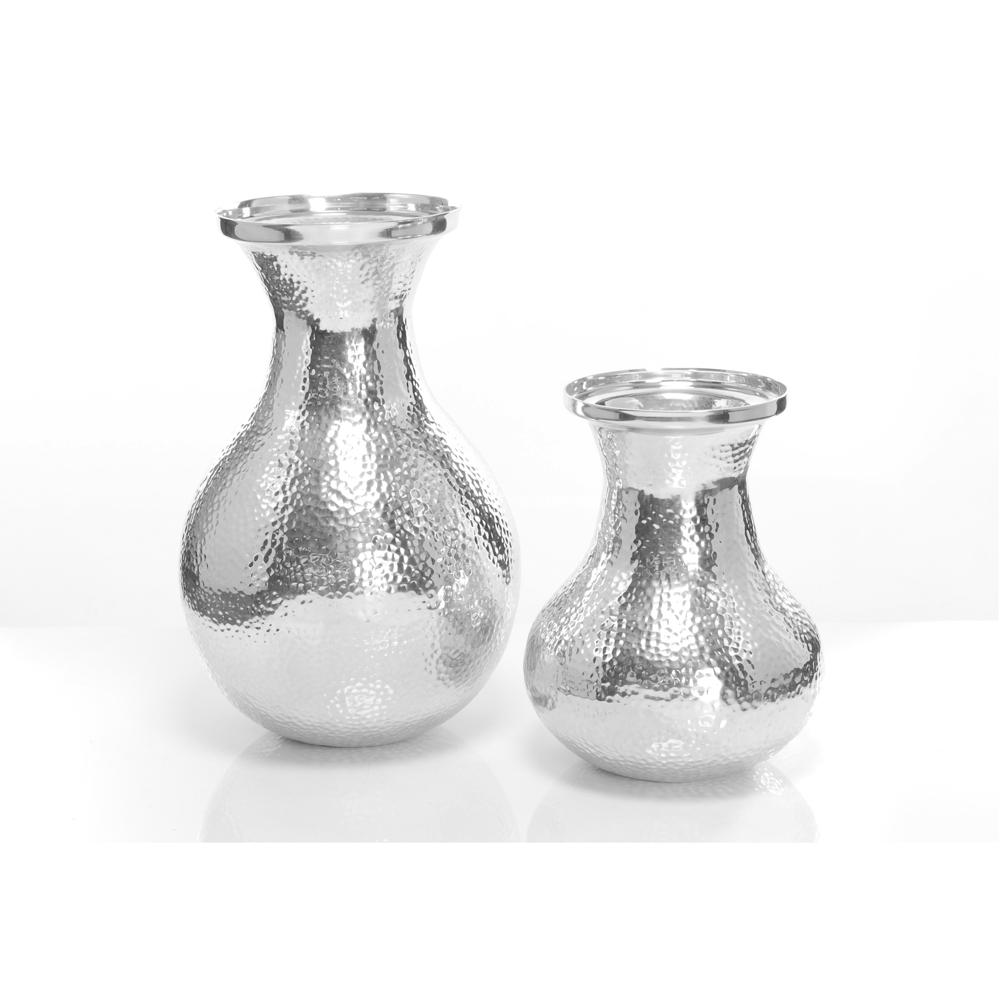 Tall Tumbler Shape Aluminium And Stainless Steel Metal Flower Vase And Flower Pot