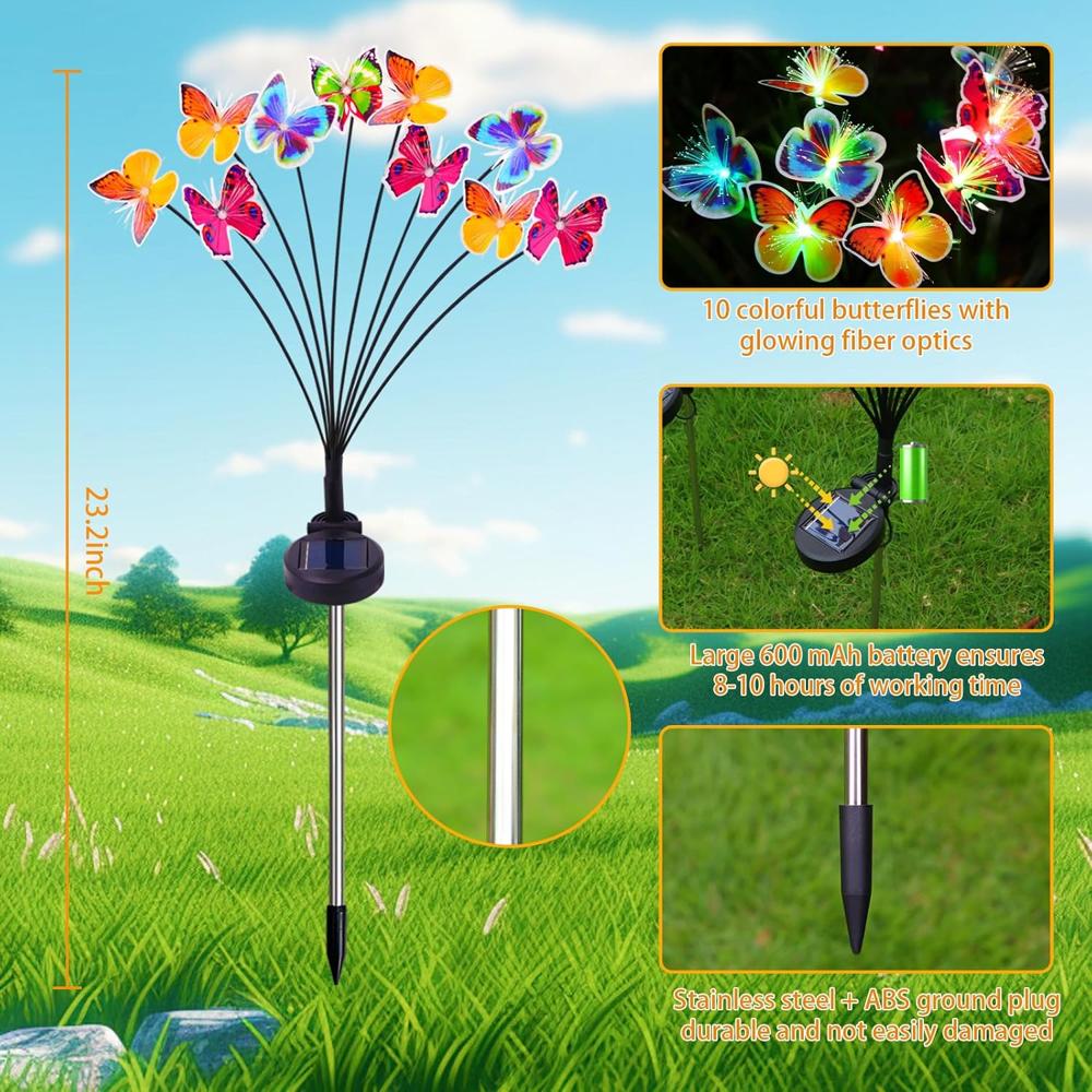 Solar LED Butterfly Garden Light