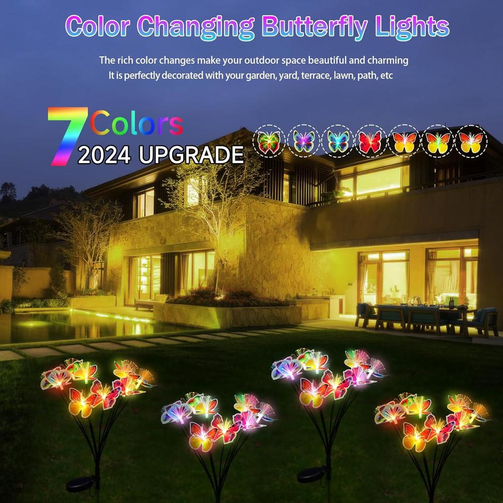 Solar LED Butterfly Garden Light