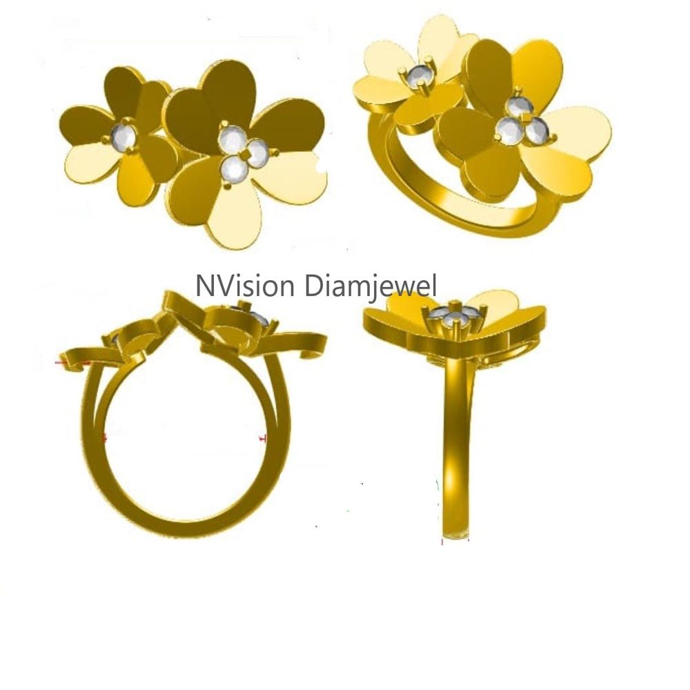 inflorescence Glow Labgrown Diamond Flower Ring