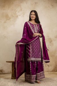 Premium Chinon Suits with Heavy Embroidery Sequence Work