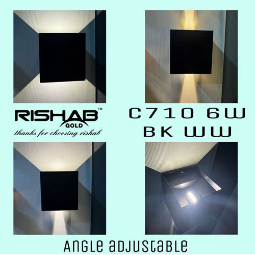 C710 6w Bk ww Angle Adjustable Up Down Light