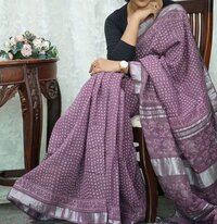 SOFT LINEN PRINT SAREE