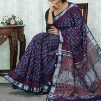 SOFT LINEN PRINT SAREE