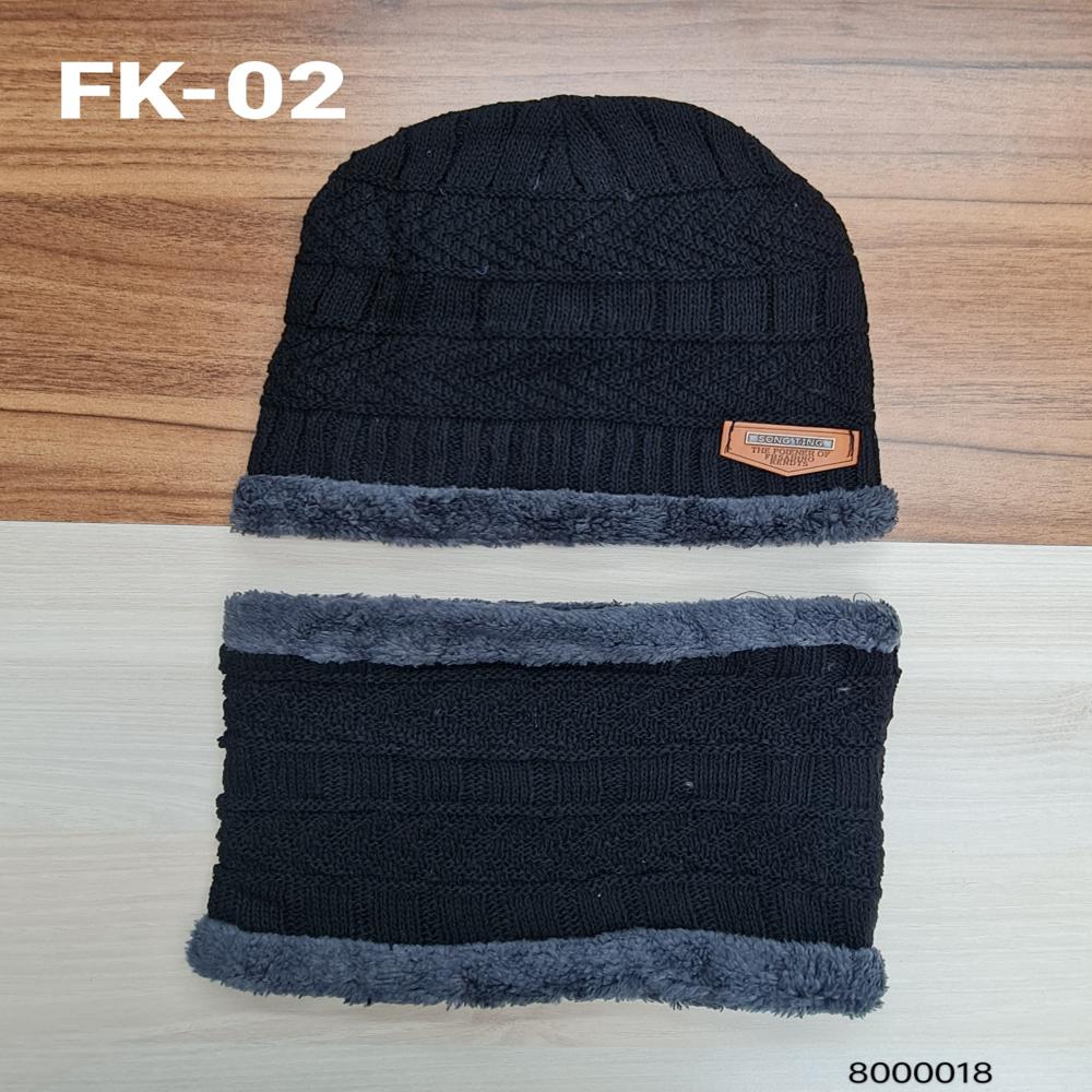 Men Woolen Neck Set Cap  