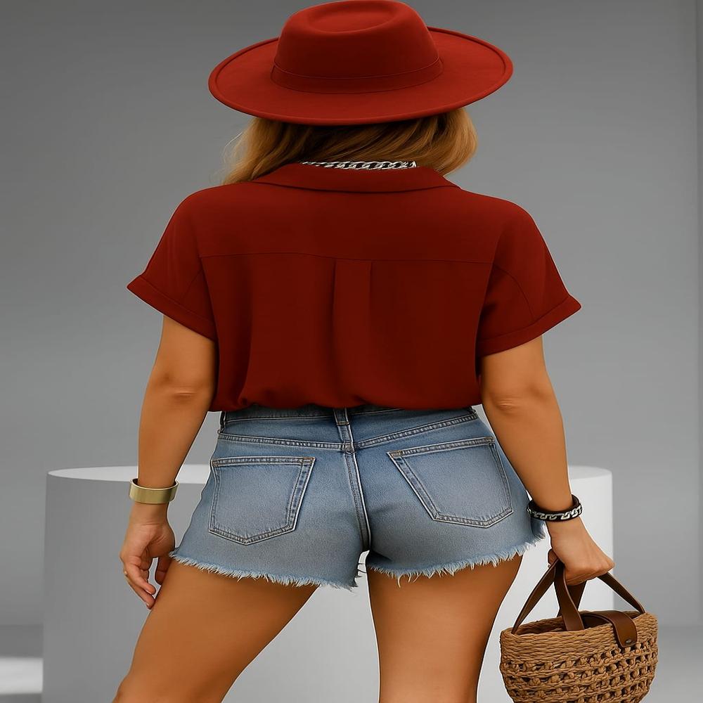 Woman Beautiful Red Top