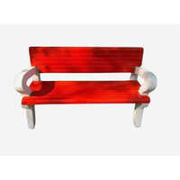3 Seater Rcc Precast Concrete Bench Red And White