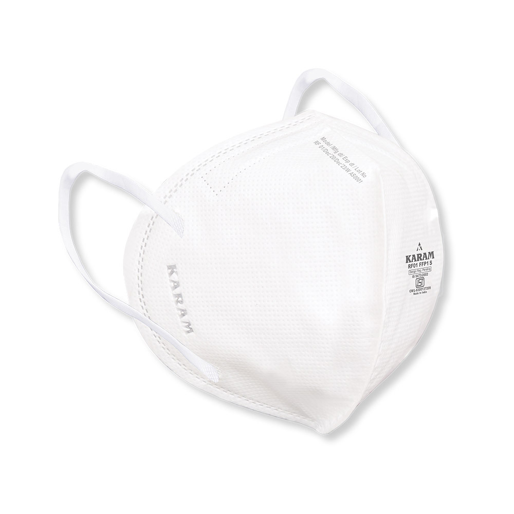 Ffp1S Disposable Face Respirator With Ear Loops - Color: White