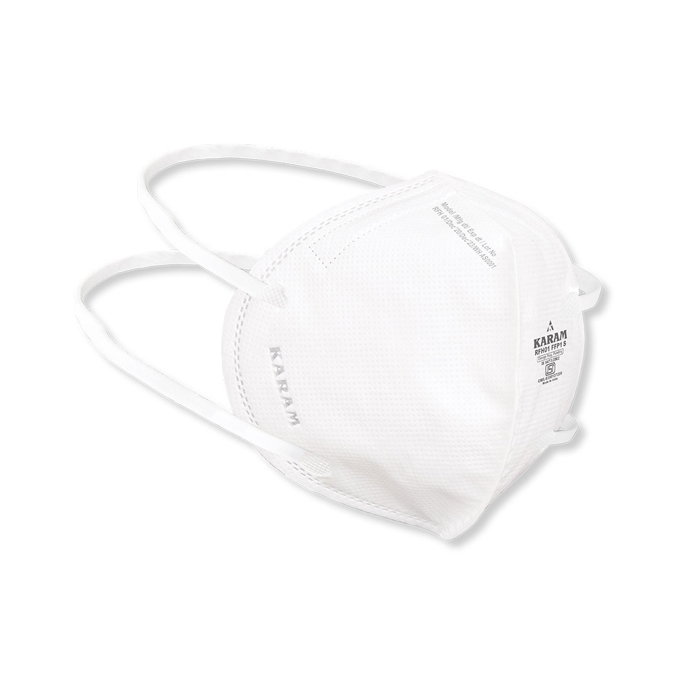 Ffp1S Disposable Face Respirator With Headbands - Color: White