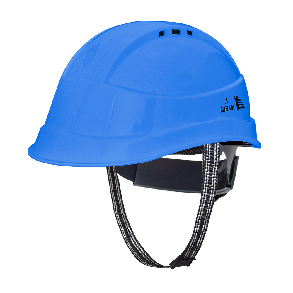 Peakless Designed Safety Helmet With Ratchet Type Adjustment - Color: Blue
