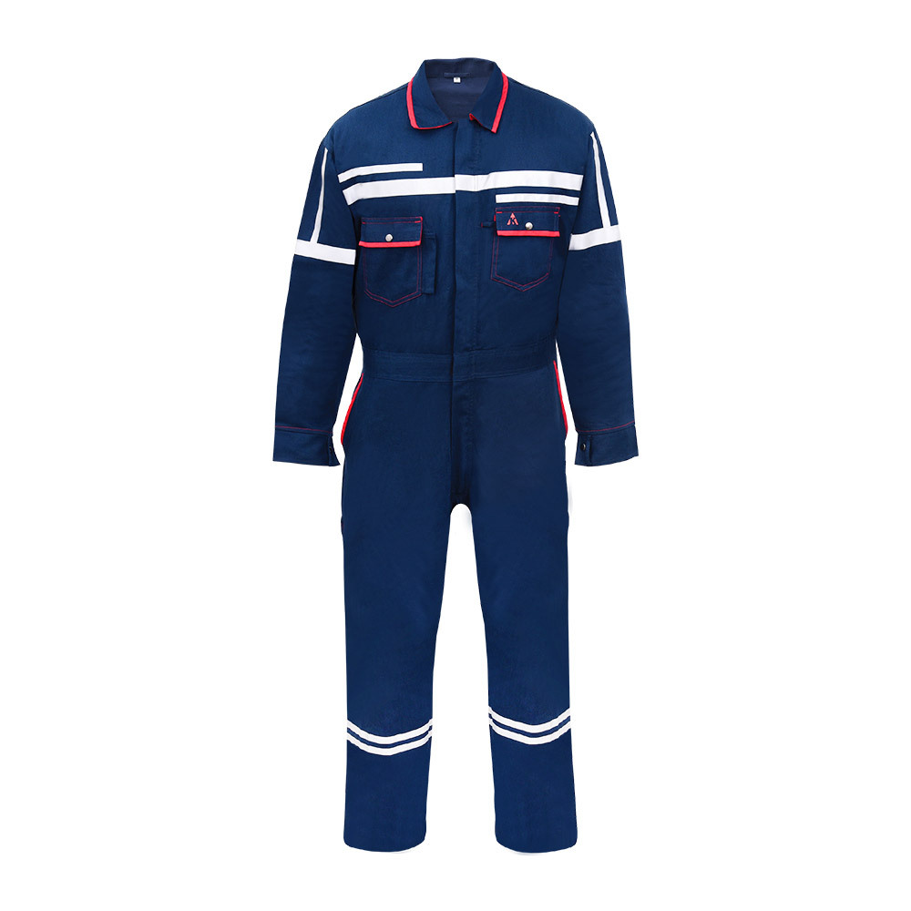 Premium Protective Workwear With Reflective Tape - Color: Blue