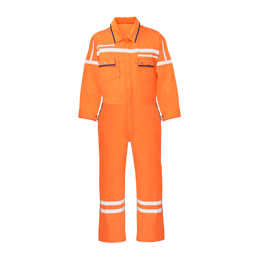 Premium Protective Workwear With Reflective Tape - Color: Orange
