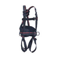 Tower Climbing Harness With 4 Adjustment And 3 Attachment Points - Color: Black