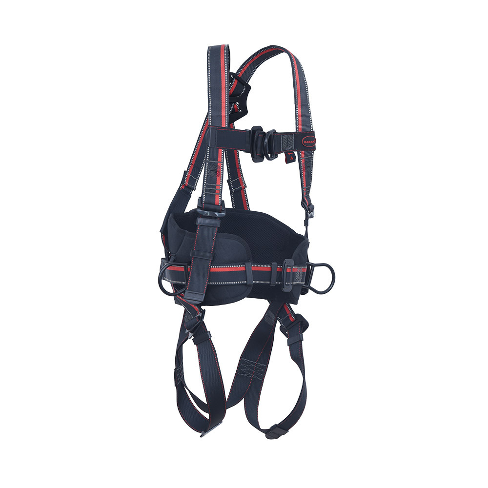 Fall Arrest Harness With 4 Adjustment And 3 Attachment Points - Color: Black