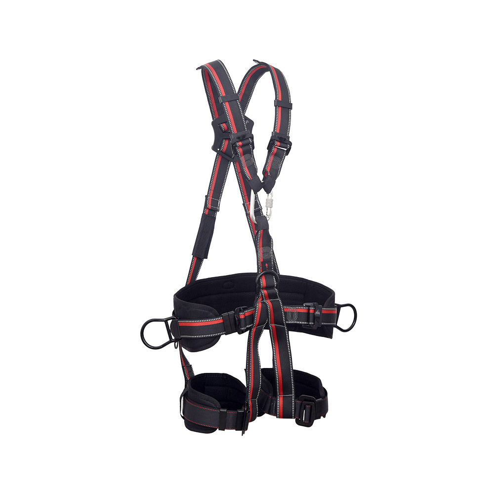 Tower Harness With 2 Adjustment And 3 Attachment Points - Color: Black
