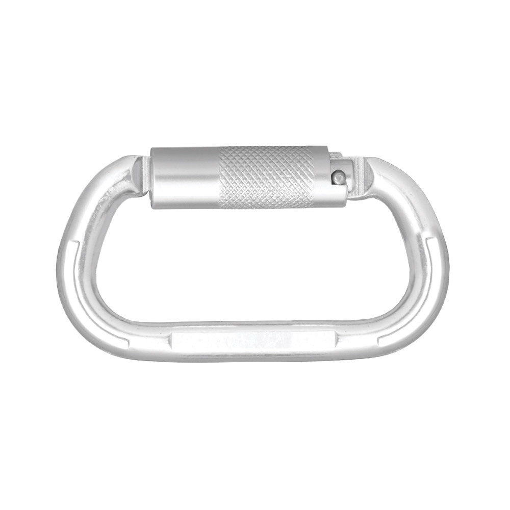 Aluminium Quarter Turn Locking Bulb Type Karabiner - Color: Silver
