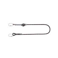 Work Positioning Lanyard With Ring Adjuster - Color: Black